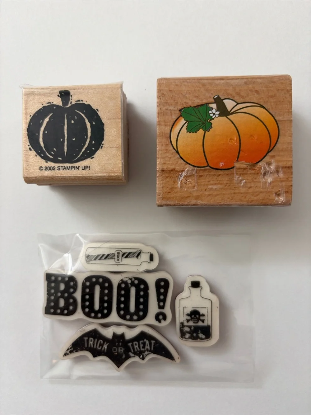 Halloween Scrapbook Mixed Lot Crafts, Stamps  Paper Stickers Bags Washi Tape